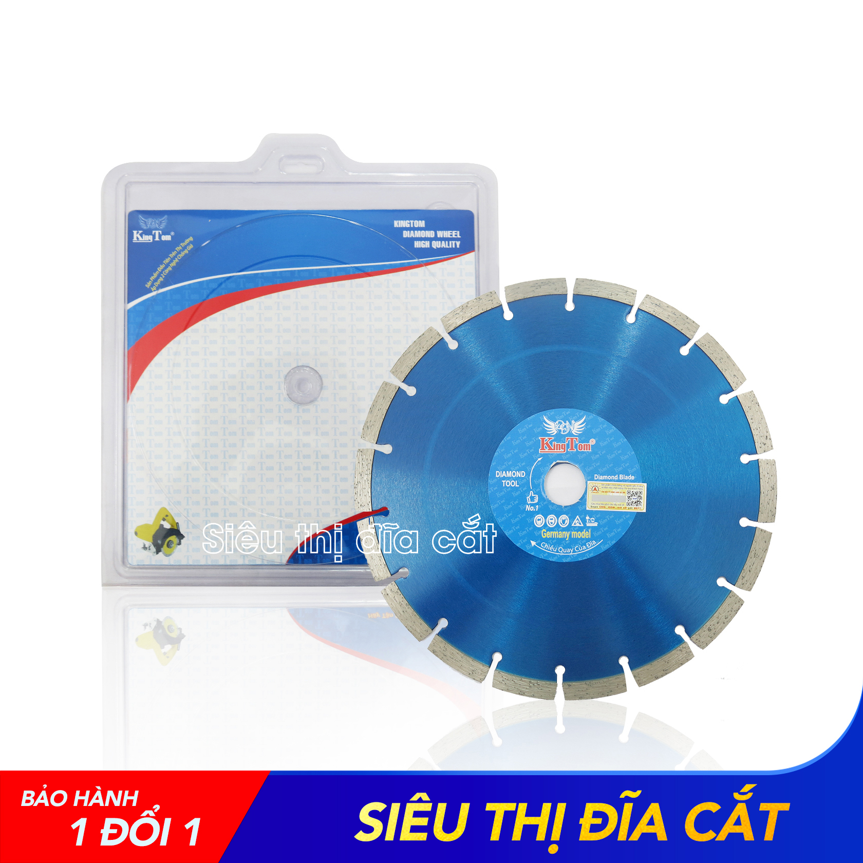 Lưỡi Cắt Gạch 250mm KingTom Khô - Chuyên Bê Tông Cốt Thép, Giá Siêu Tốt