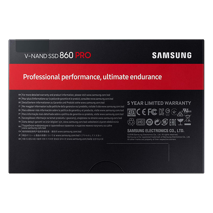 Ổ Cứng SSD Samsung 860 Pro MZ-76P2T0BW 2TB Sata III 2.5 inch - Hàng Nhập Khẩu