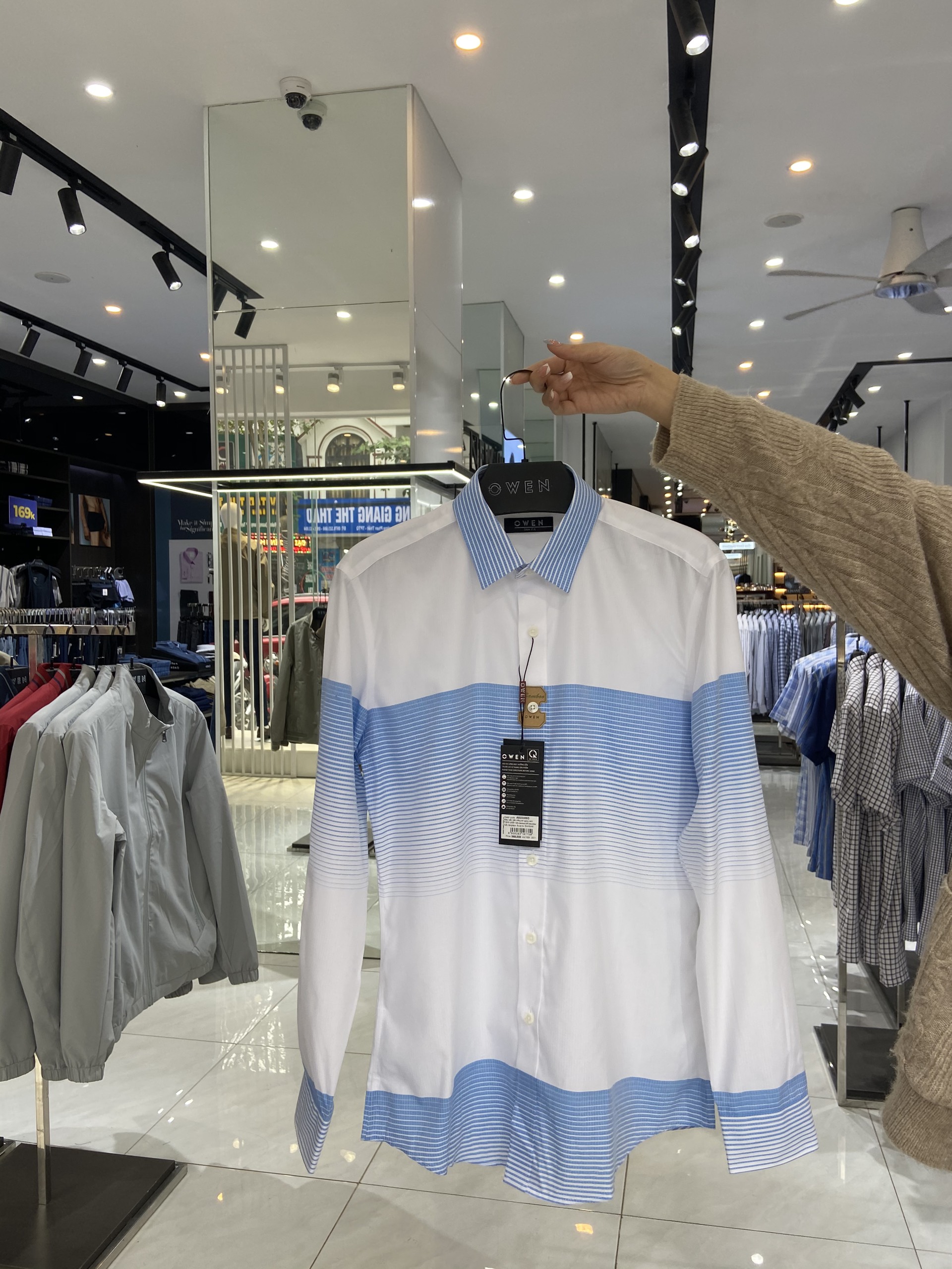 OWEN - Áo sơ mi nam dài tay dáng SLIMFIT sợi Tre - Mã AS23305D
