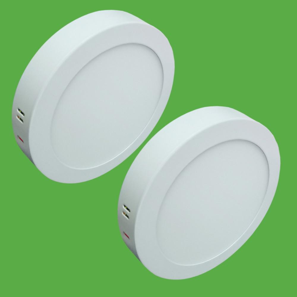 Bộ 2 đèn led nổi ốp trần 24w tròn ánh sáng trắng