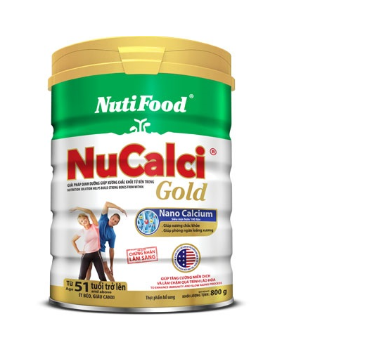 2 Hộp Sữa Bột Nucalci Gold 51 Tuổi Trở Lên - tặng khăn mặt mềm min
