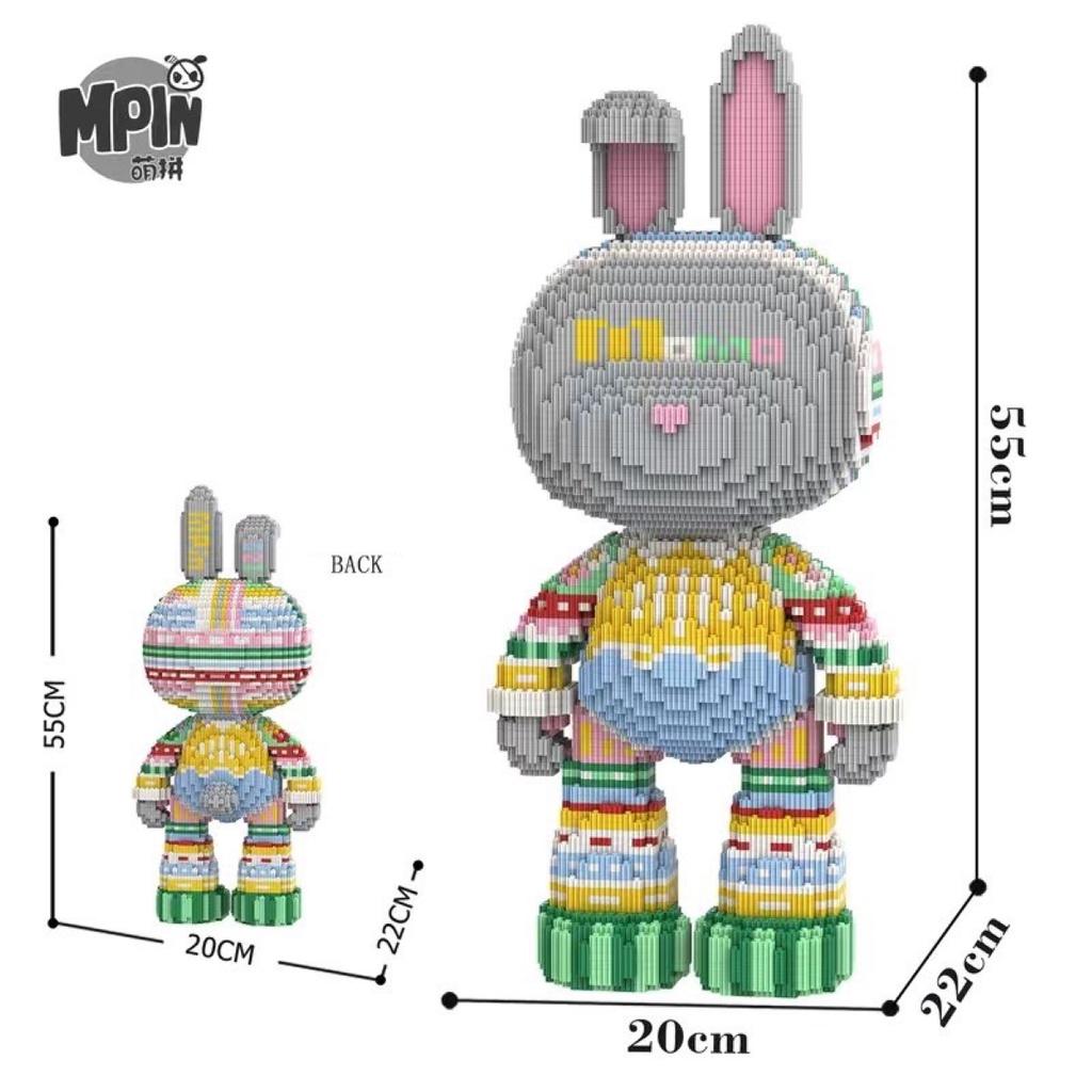 Mô hình lắp ráp Thỏ Momo thổ cẩm 55cm