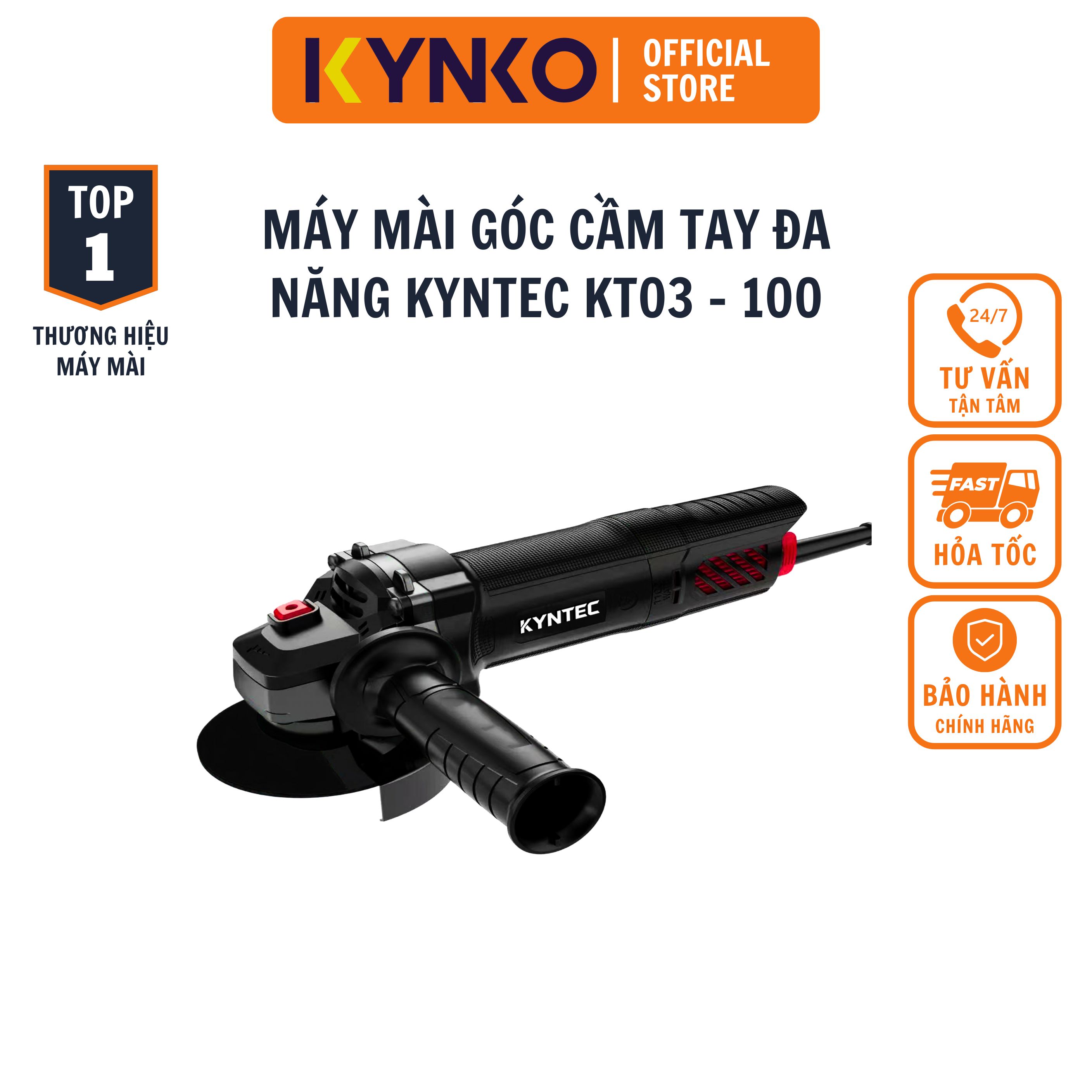 (tặng đá mài)  Máy mài góc, máy cắt cầm tay chính hãng KYNKO KYNTEC KT03