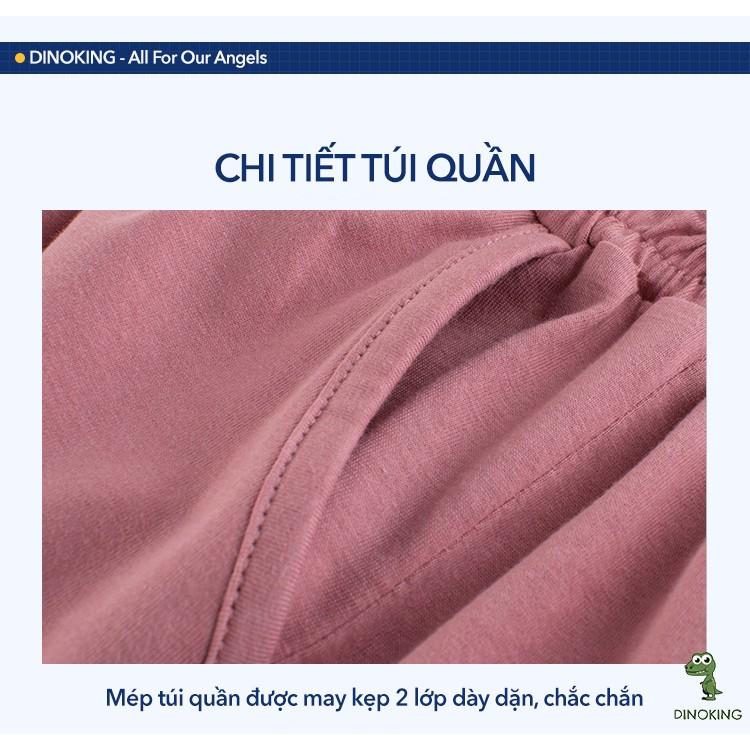 Quần đùi bé gái DINOKING Quần short trẻ em mùa hè chất thun cotton cho bé 2-8 tuổi QS04