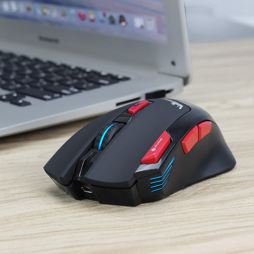 Chuột chơi game không dây HXSJ T88 có thể sạc lại có thể điều chỉnh 4800DPI quang học