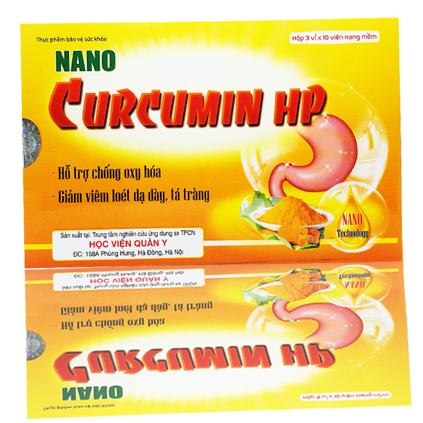 Thực phẩm chức năng Nano Curcumin HP - Học Viên Quân Y - Giải Pháp Cho Người Bệnh Dạ Dày, Ung Thư