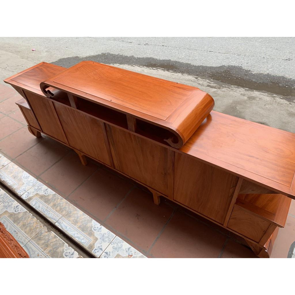 Kệ tivi hàm ếch gỗ gõ đỏ