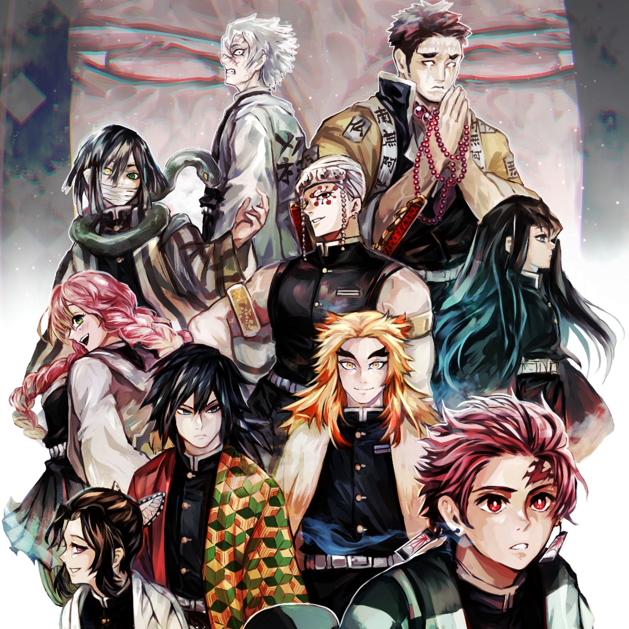 Tranh Poster kimetsu no Yaiba A4 combo 10 tấm khác nhau