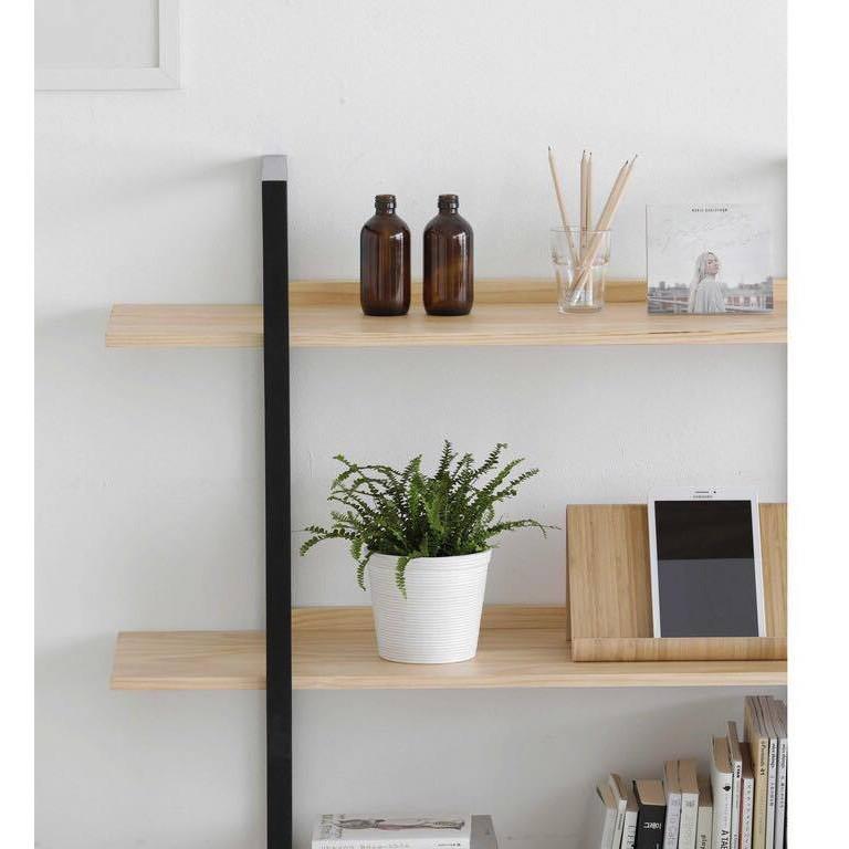 KỆ SÁCH 3 TẦNG KIỂU HÀN QUỐC B BOOKSHELF - MÀU ĐEN PHỐI GỖ