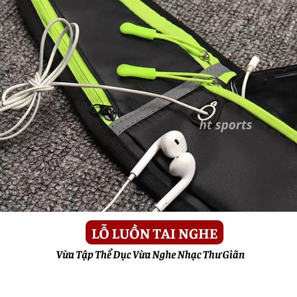 Túi Đeo Bụng Chạy Bộ HT Sports Chống Nước, Túi Đeo Hông Đựng Điện Thoại Có Ngăn Để Chai Nước Tập Thể Dục