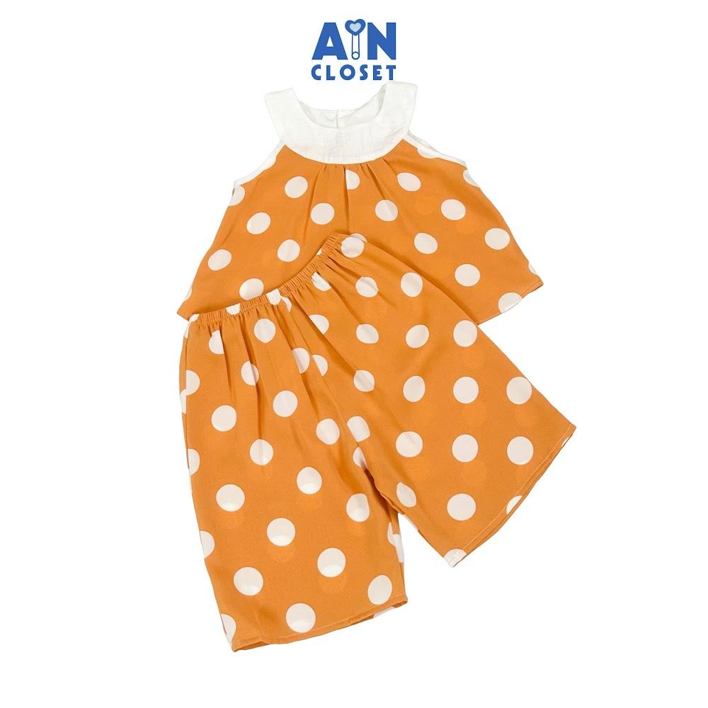 Bộ quần áo Lửng bé gái họa tiết Bi Cam lụa trượt - AICDBGYA04CE - AIN Closet