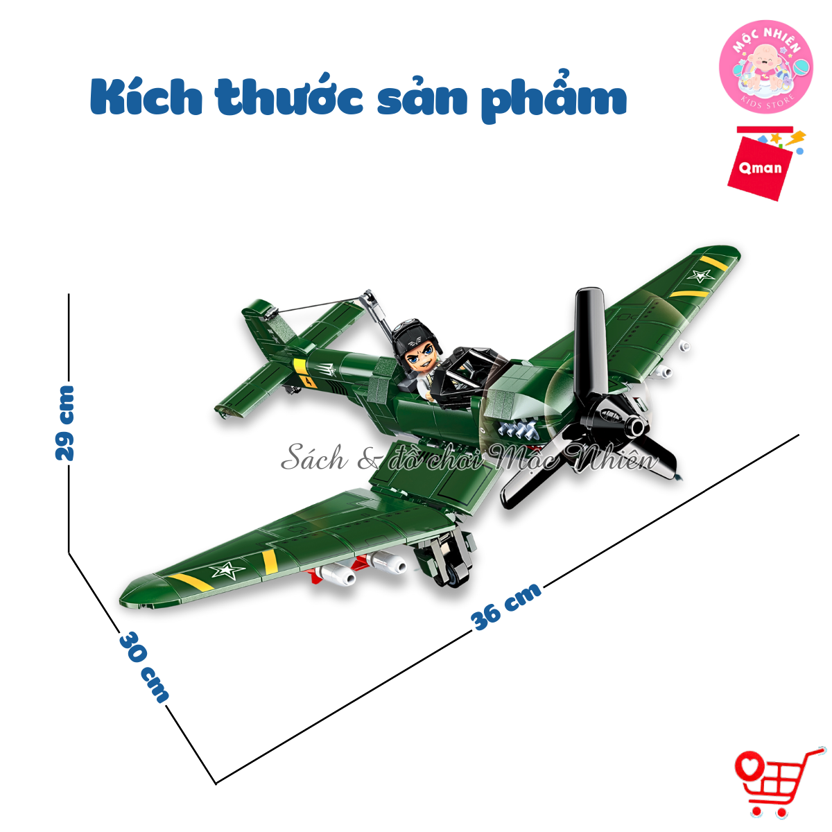 Đồ chơi xếp hình, lắp ráp Qman 21026 - Chống phục kích trên không (424 mảnh ghép)