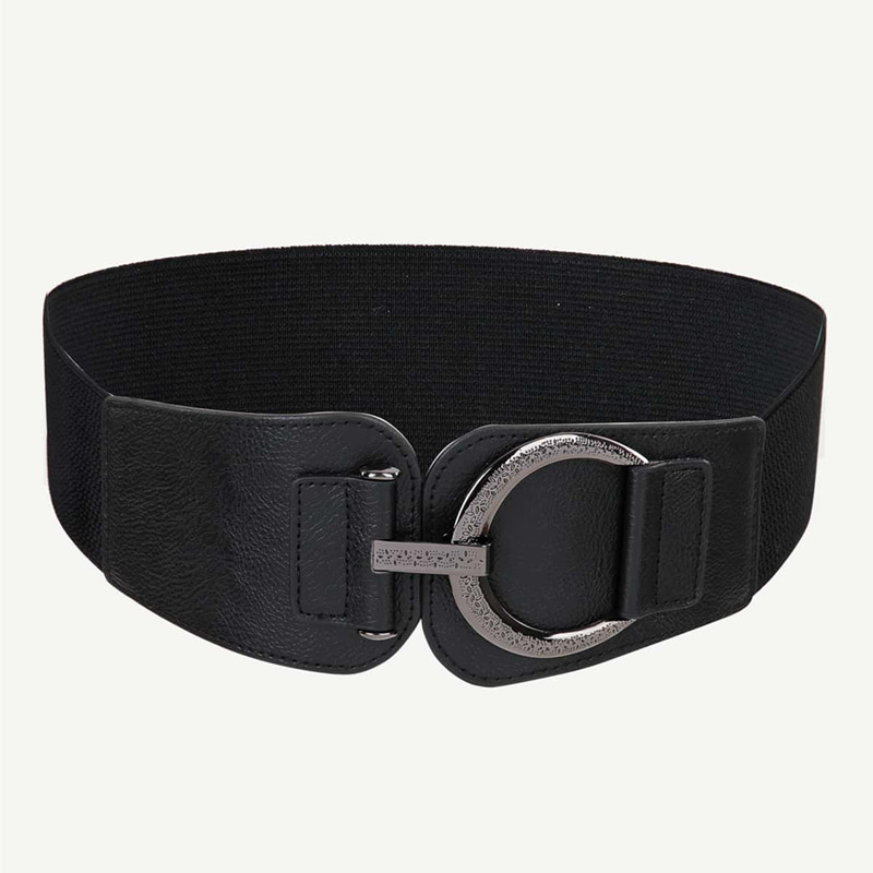 Dây nịt nữ Thắt lưng nữ đai váy co giãn mang đầm váy áo khoác quần áo bản to 7cm chất liệu da PU