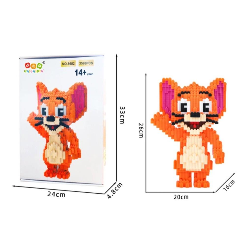 (Chuột Jerry 3598 pcs)- Lắp Ráp Xếp Hình Nanoblocks Nhân vật hoạt hình cartoon - 1 hộp 1 con