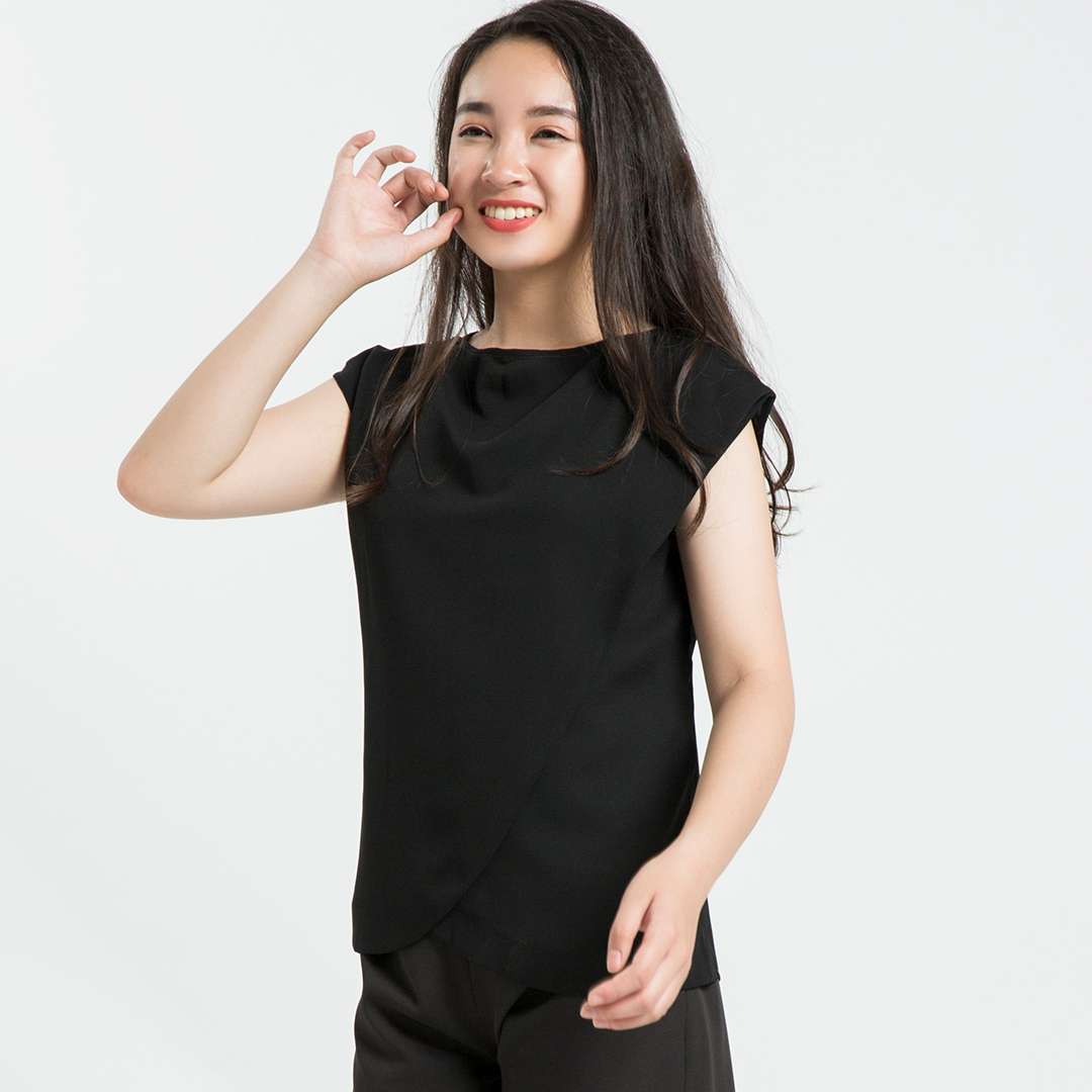Áo Đắp Vạt Hity TOP090 (Đen Huyền Bí)