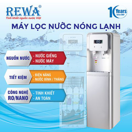 Máy Lọc Nước Nóng Lạnh Công Nghệ RO Hàn Quốc REWA - RW-RO-816.SILVER- Hàng chính hãng