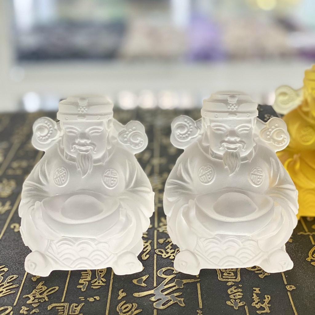 Tượng Thần Tài Lưu Ly , Tượng Thần Tài Để Xe ô tô -Cao 10cm