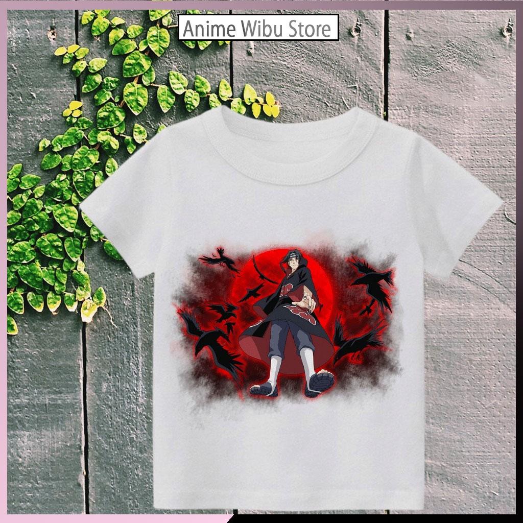 Áo thun nam và nữ, Áo phông trẻ em in hình Uchiha itachi Naruto,Kakashi và nhiều nhân vật khác