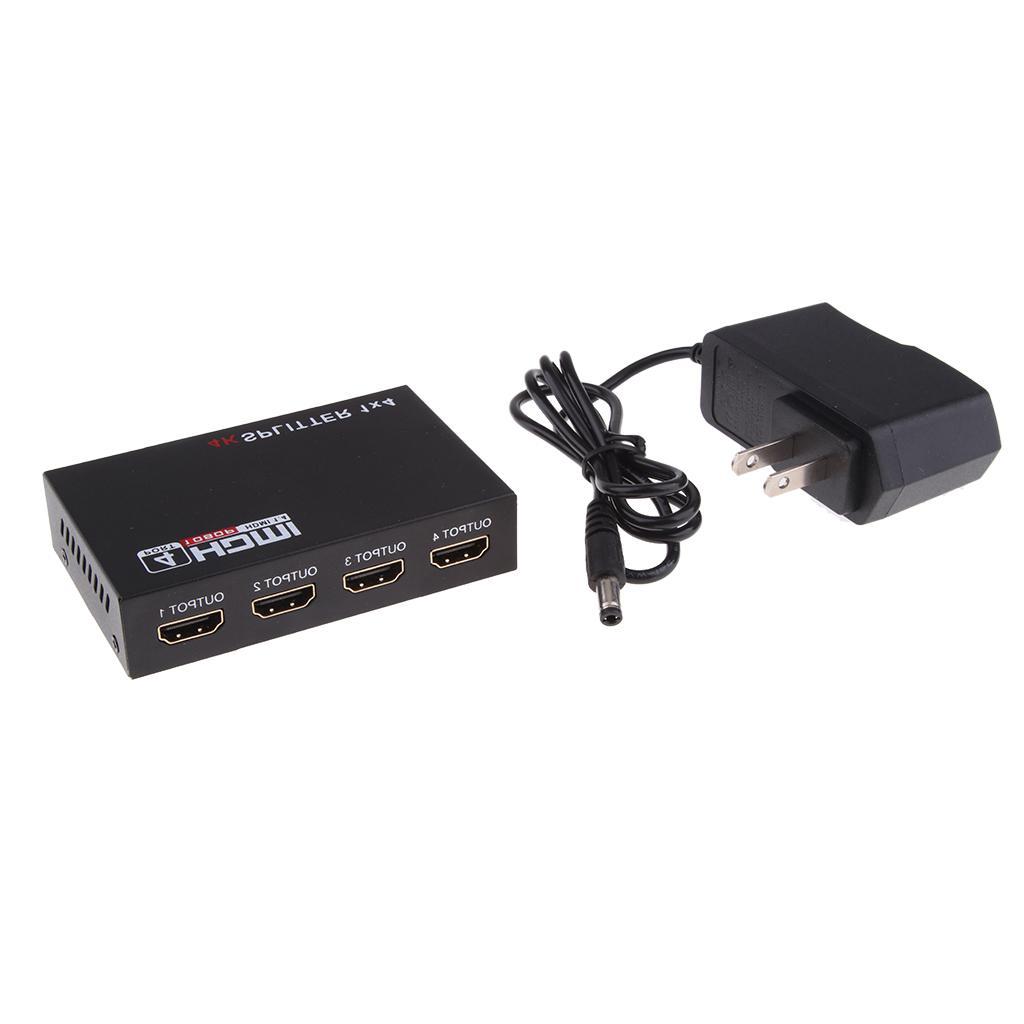 HDMI Splitter 1 x 4/1 In 4 Out Amplifier Switcher Box Support 4KX2K 3D
