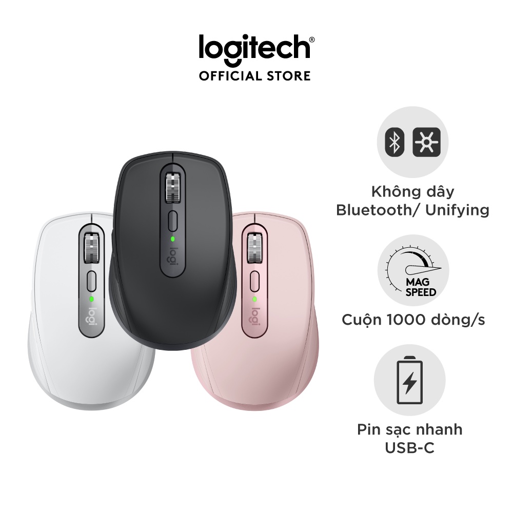 Chuột không dây bluetooth Logitech MX Anywhere 3 - Hàng Chính Hãng