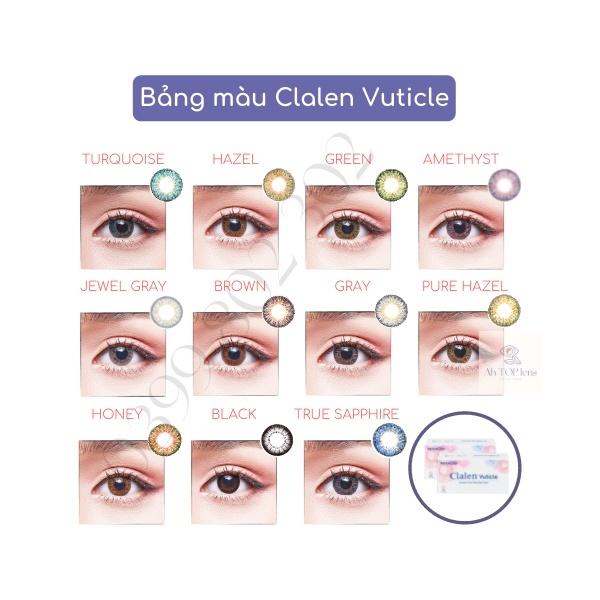 Kính áp tròng màu Pure Hazel Clalen Vuticle cho đôi mắt tự nhiên và rạng rỡ(có đến 10 độ)