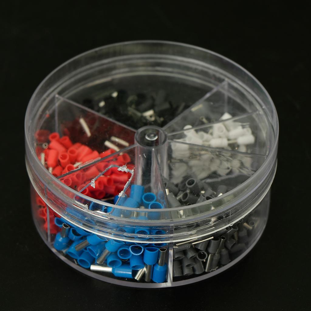 400 Pieces Insulated Cord Pin End Terminal Wire Crimp Connector Bootlace Ferrules 0.5-2.5mm²