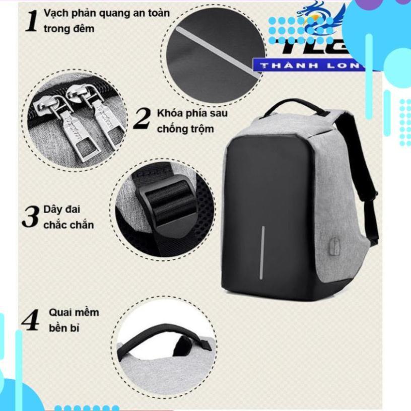 ️ Deal Sốc ️ Ba lô nam nữ kèm cổng sạc USB Đồ Da Thành Long TLG 208200