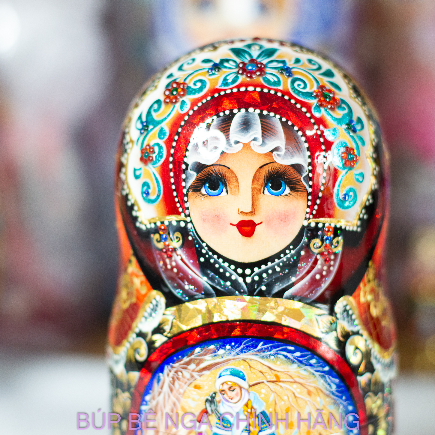 BỘ BÚP BÊ NGA MATRYOSHKA CAO CẤP 5 LỚP 18CM "CÔNG CHÚA TUYẾT"