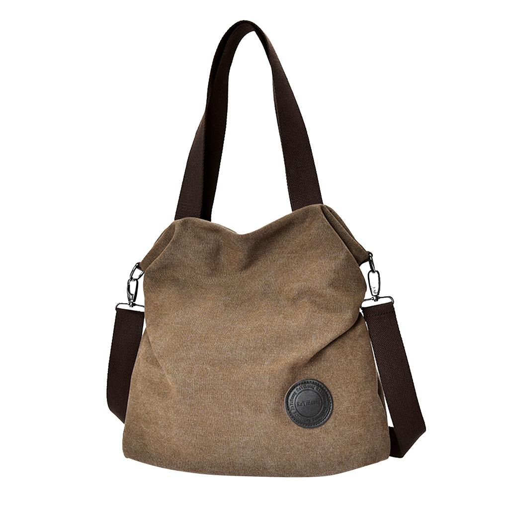 Fashion Women Travel Shopping Bag Canvas Large Capacity Shoulder Bag Tote Handbag