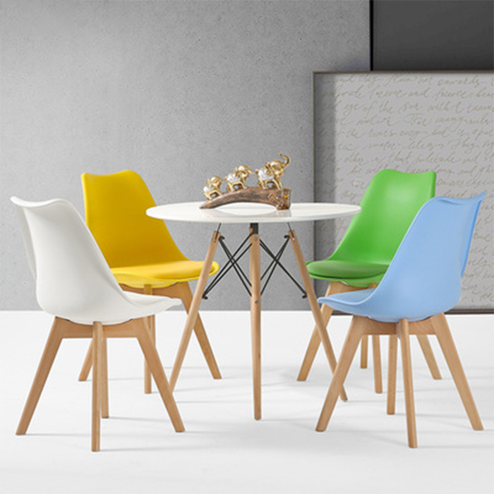 Ghế ăn Eames Nordic đơn giản nhựa chân gỗ - Ghế thời trang, Nội thất thông minh