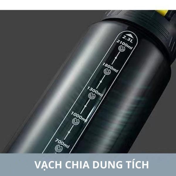 {HÀNG MỚI VỀ} Bình nước thể thao cao cấp BEBK 2300ML dung tích lớn đựng nước tập gym/ đi làm/dã ngoại