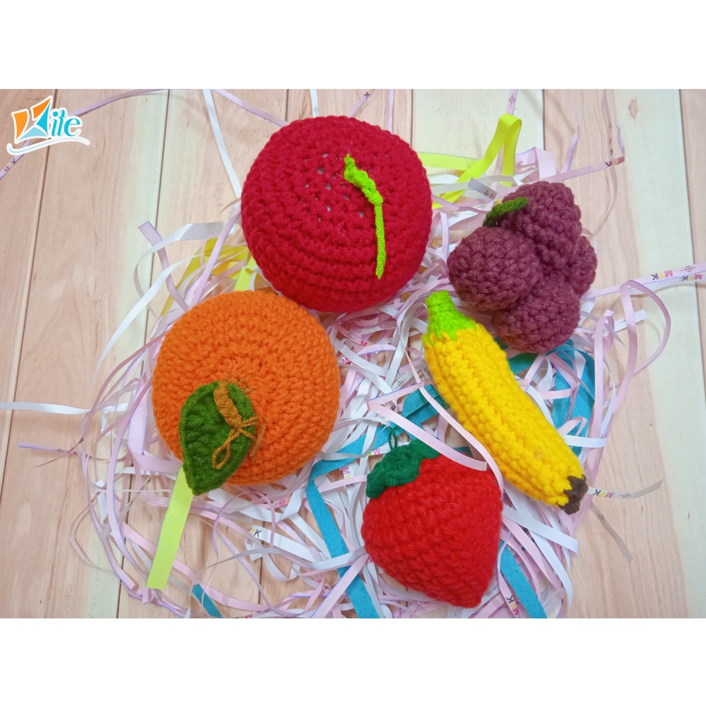 SET Đồ chơi Len 5 Loại Trái Cây/ 7 Loại Rau Củ - Metis Đồ chơi cho con