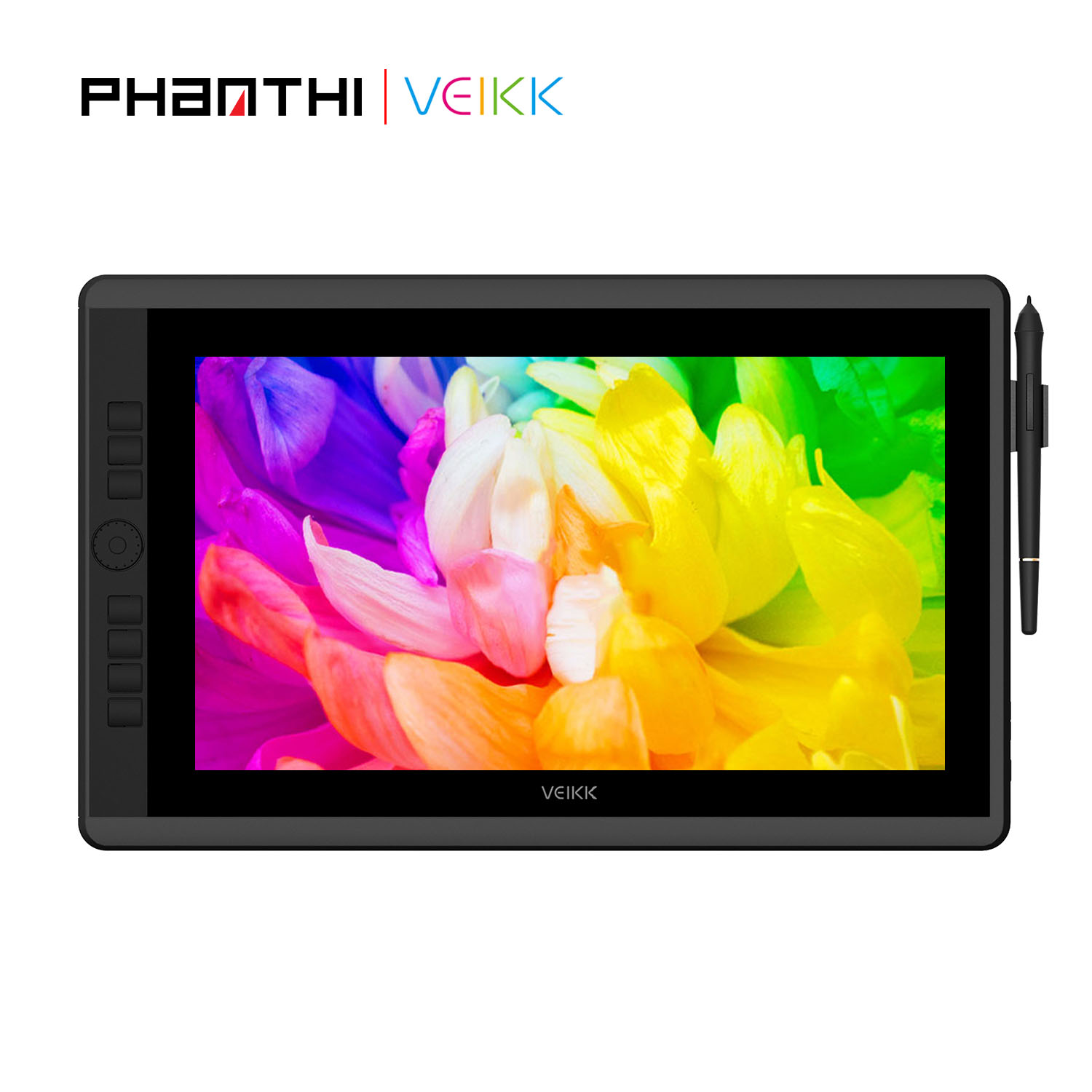 Bảng Vẽ Màn Hình VEIKK VK1560 Pro 15.6inch full HD Vòng Dial 92%NTSC - Hàng Chính Hãng