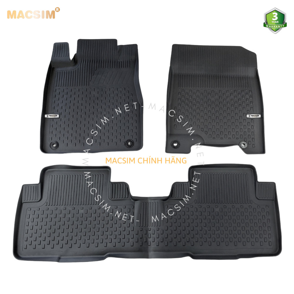 Thảm lót sàn xe ô tô Honda CRV 2012 -2017 Nhãn hiệu Macsim chất liệu nhựa TPE Silicon