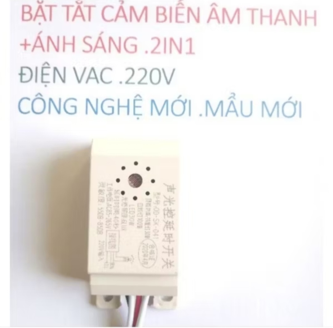 BỘ CẢM BIẾN TỰ ĐỘNG BẬT TẮT ĐÈN CẢM BIẾN ÁNH SÁNG ÂM THANH CỰC CHUẨN