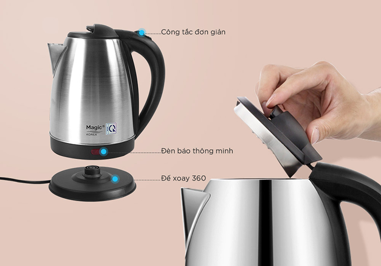 Bình Đun Siêu Tốc Magic Korea A08 - Hàng Chính Hãng