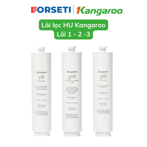 Bộ Lõi Lọc 123 Kg100Hu, Kg100Hu Dành Cho Các Máy Kangaroo Kg100Hu, Kg100Hu, Kg100Med, Kg100Eed, Kg - Y1Med - Hàng Chính Hãng - Combo 3 Lõi 123