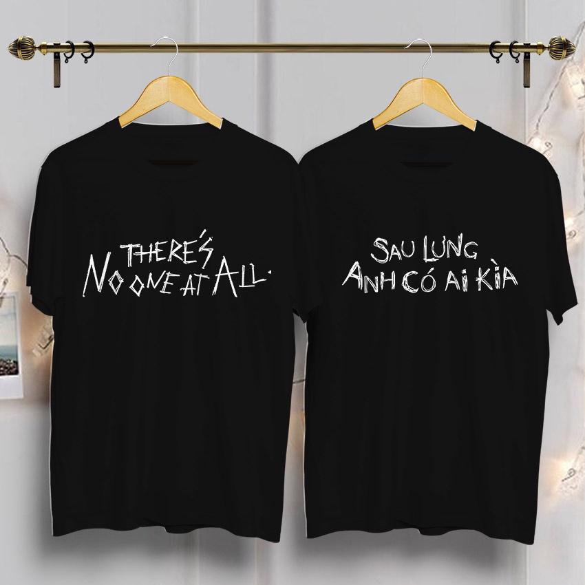 Áo thun, áo phông in hình nam nữ form rộng in hình sau lưng anh có ai kìa-TNOA001