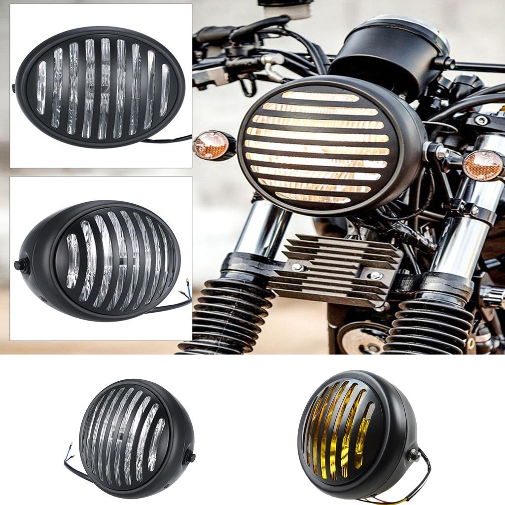 Retro Motorcycle Headlight with Grill Cover for CG125 GN125