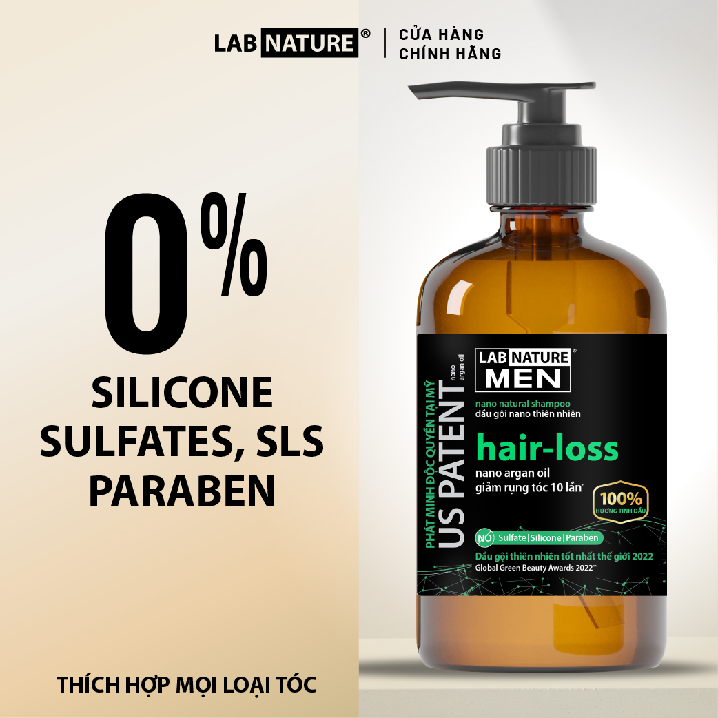 Dầu gội Lab Nature Men Hair-loss 260g - Công nghệ Nano Giảm Rụng Tóc 10 Lần