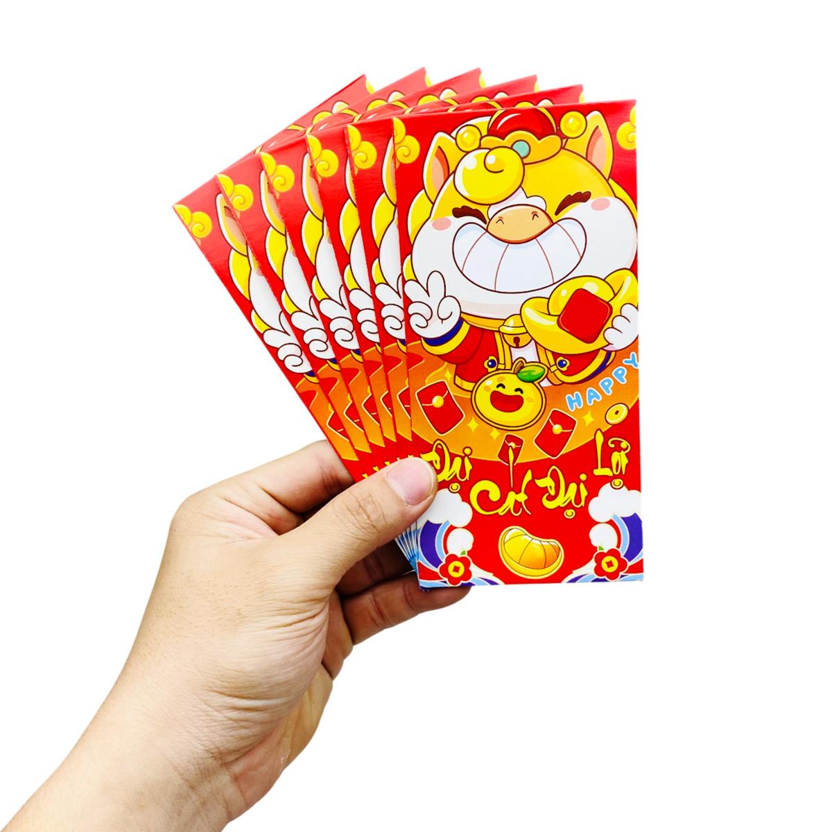 Bộ 6 Bao Lì Xì Tết Bính Ngọ 2026 - Teenage - Mẫu 44