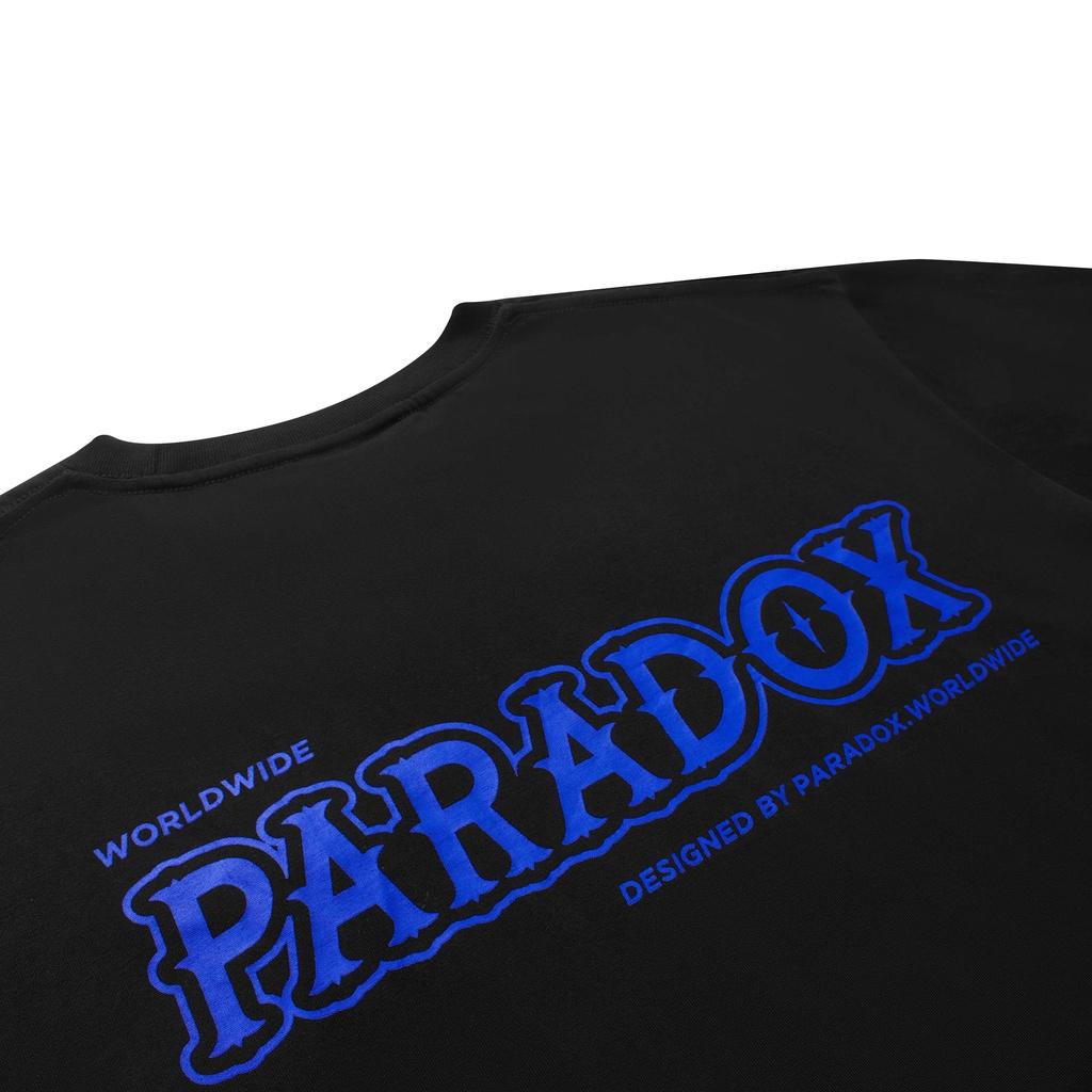 Áo thun form rộng Paradox tay lỡ - Unisex - In hình - NATURE LOGO - Màu đen