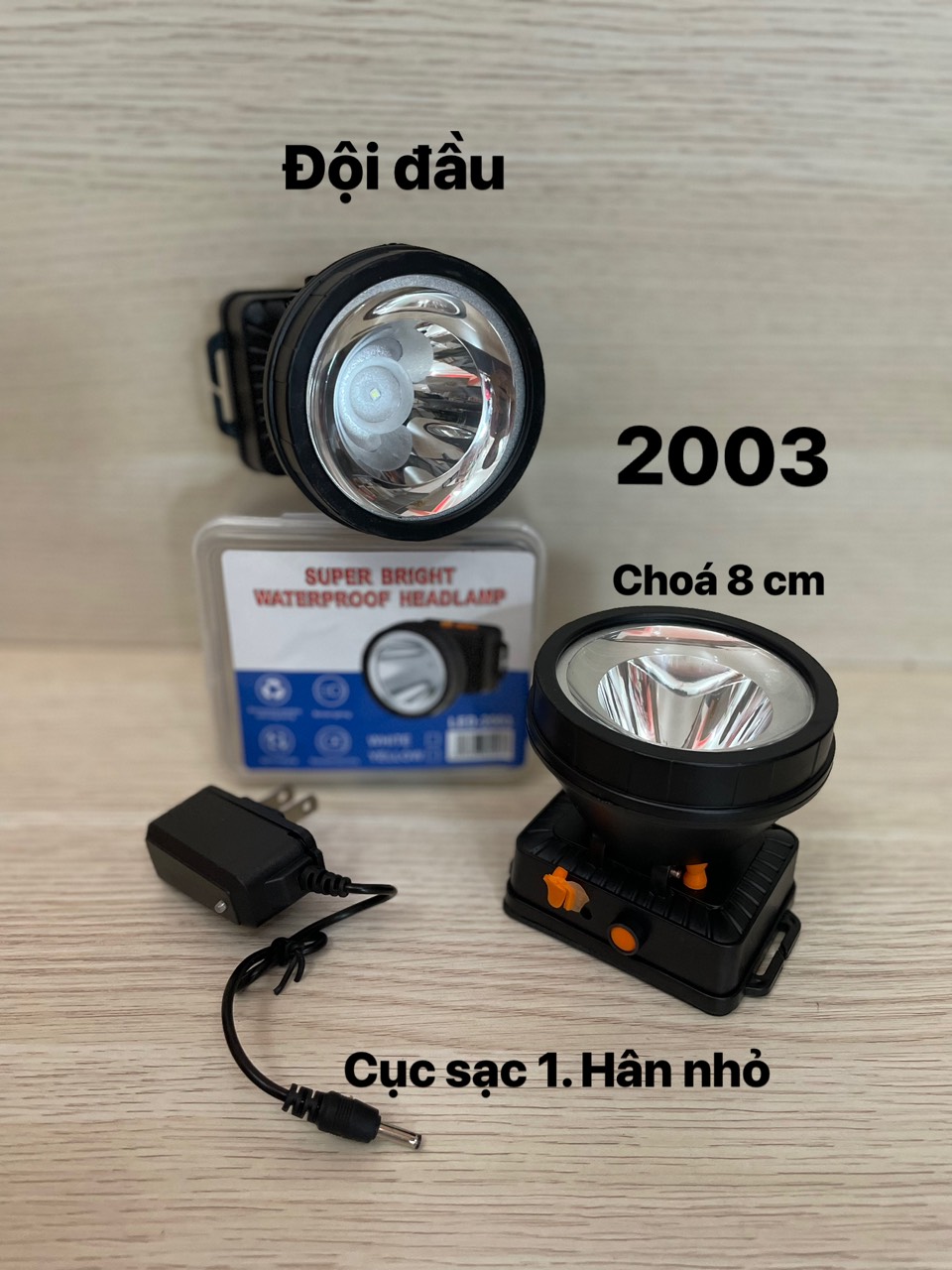 Đèn pin đội đầu siêu sáng siêu bền ND 2003