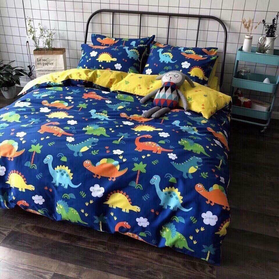 Bộ chăn ga gối Hàn Quốc khủng long