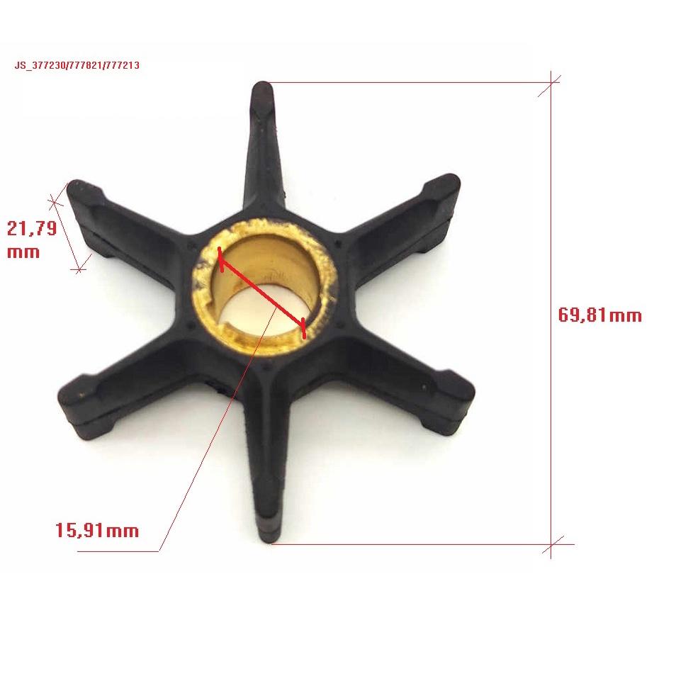 Cánh quạt bơm nước làm mát cano John-son Evin-rude 35 40 45 50HP 377230