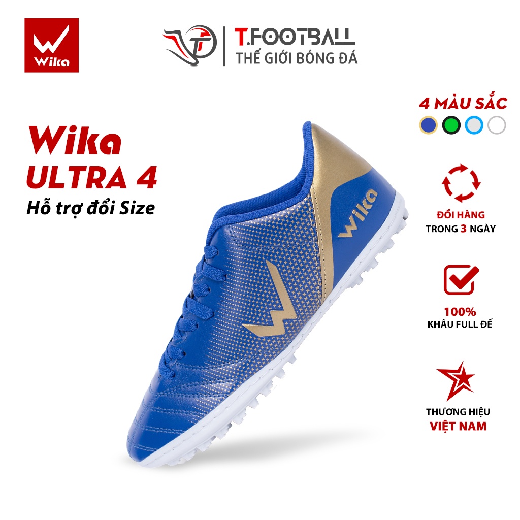 Giày Đá Bóng WIKA Ultra 4 Form Ôm Chân Da PU Mềm Mại