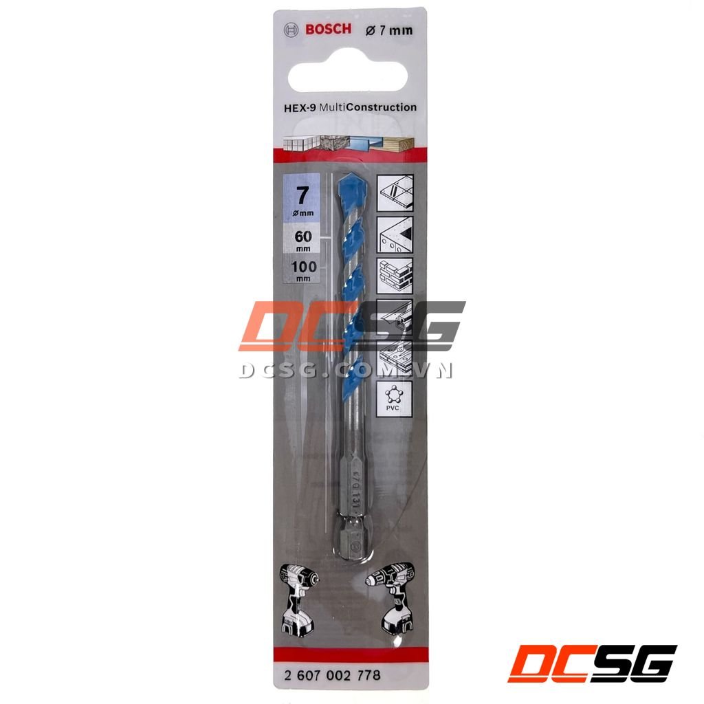 Mũi khoan đa năng chuôi lục giác HEX-9 MultiConstruction BOSCH