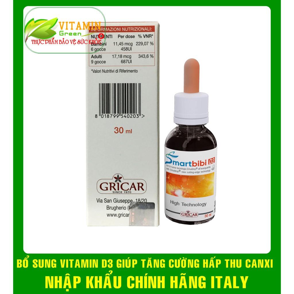 SMARTBIBI D3 BỔ SUNG VITAMIN D3 CHO BÉ, GIÚP XƯƠNG RĂNG CHẮC KHỎE | NHẬP KHẨU CHÍNH HÃNG ITALY