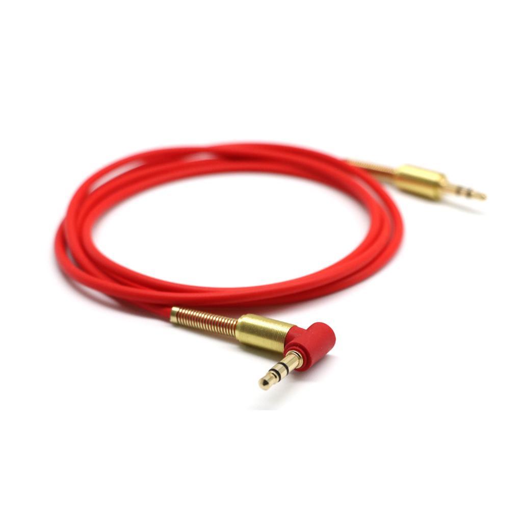 2x 3.5mm Aux Audio Male To Male Cable 90 Degree Right Angle for iPhone, MP3