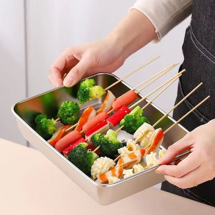 Hộp đựng thức ăn bằng inox 304 chống rỉ - an toàn cho sức khỏe- size to - có nắp đậy